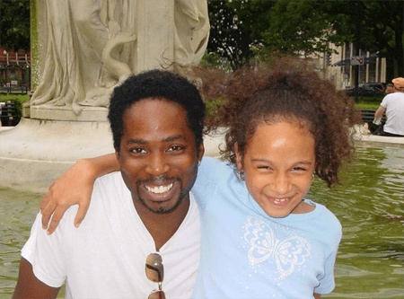 Aurora Perrineau with her father Harold Perrineau, who is also an actor.