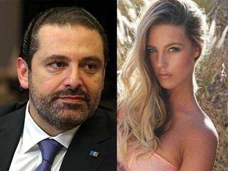 Candice van der Merwe and Saad Hariri were involved in a relationship and this is a collage photo of the both.