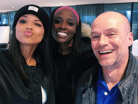 Ella Balinska with her parents, father Kaz Balinski and mother Lorraine Pascale.
