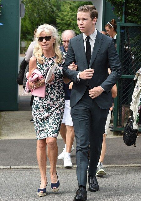 Will Poulter with his mother Caroline Poulter.