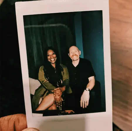Polaroid picture of Bill Burr and Nia Renee Hill.