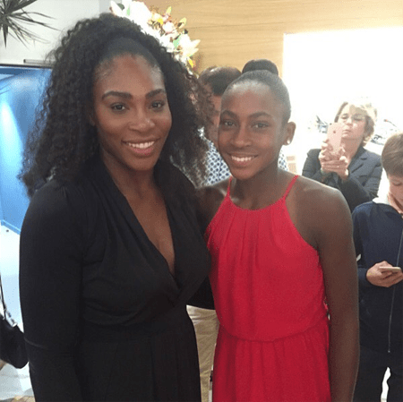 Coco met Serena Williams met when she was eight years old.