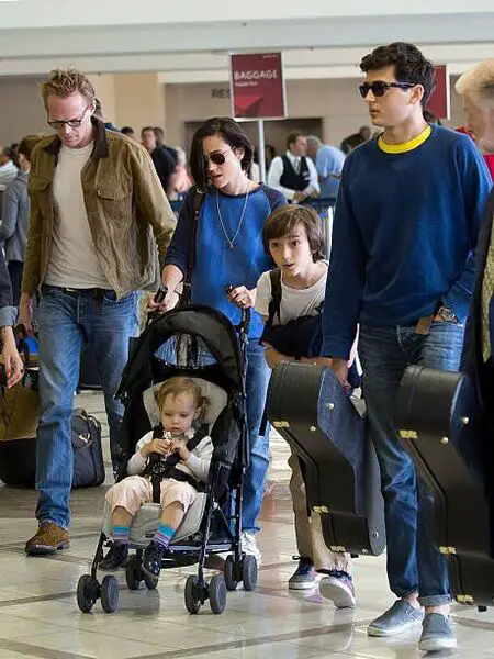Jennifer Connelly with husband Paul Bettany and her three kids, Kai, Stellan, and Agnes.