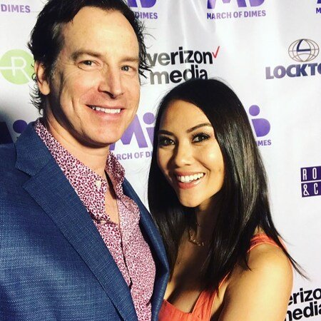 Rob Huebel attending Signature Chefs Auction with his wife Holly Hannula.