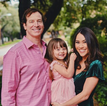 Rob Huebel with his wife Holly Hannula and daughter Holden Huebel.