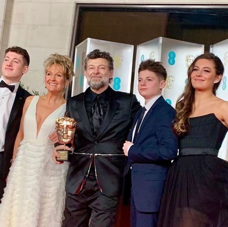 Ruby Ashbourne Serkis and her family at the BAFTAs.