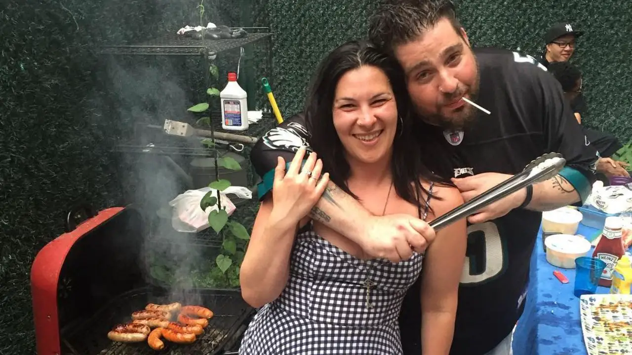 Big Jay Oakerson with his girlfriend, Christine Evans.