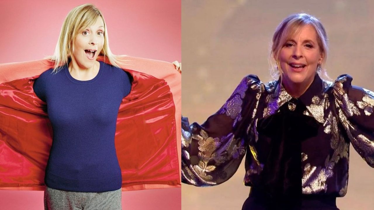 Mel Giedroyc's weight loss before and after.