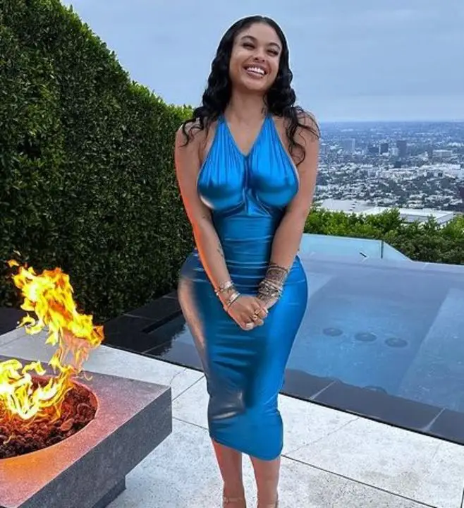 India Love's appearance after breast surgery and BBL. celebsindepth.com
