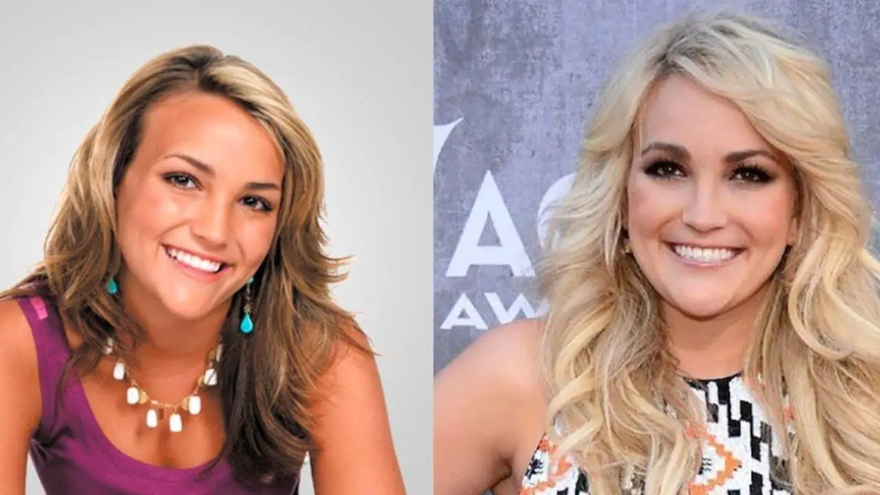 Jamie Lynn Spears before and after a nose job (rhinoplasty). celebsindepth.com