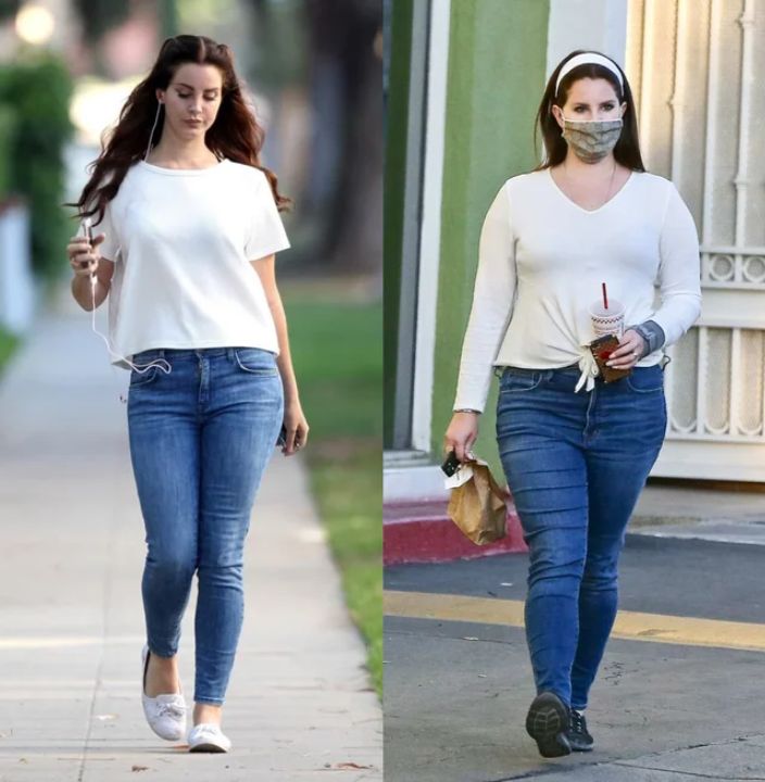 Lana Del Rey's before and after weight gain pictures have been discussed on Twitter. celebsindepth.com