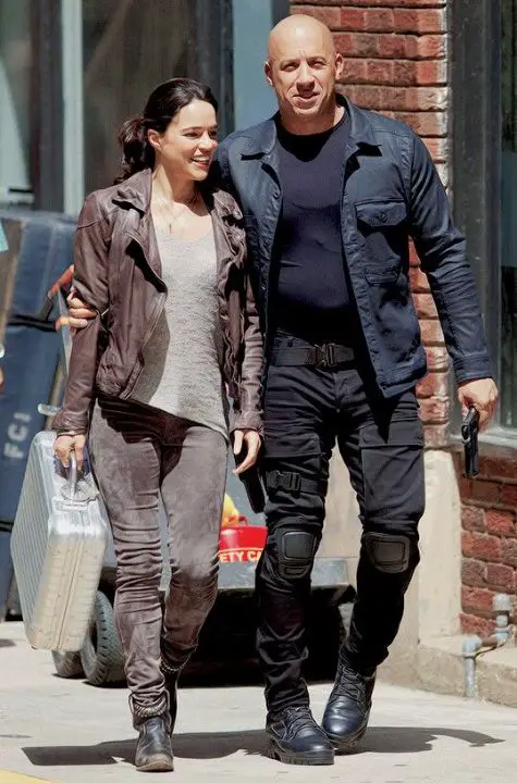 Michelle Rodriguez was rumored to be dating her partner, Vin Diesel. celebsindepth.com 