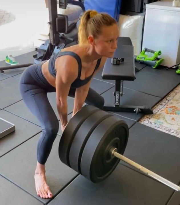 Brie Larson trained to achieve her heroic physique in Captain Marvel. celebsindepth.com