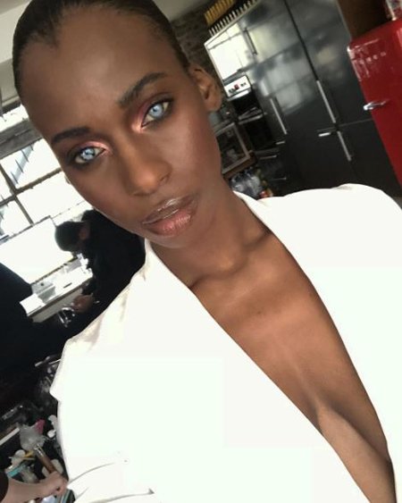 Jalicia's eyes are due to her father's genes.