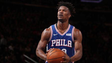 Jimmy Butler played for the Philadelphia 76ers last season.