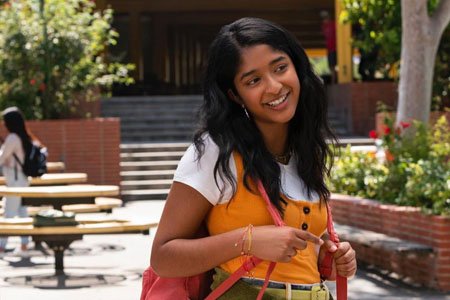 Maitreyi Ramakrishnan plays Devi Vishwakumar in the Netflix series Never Have I Ever.
