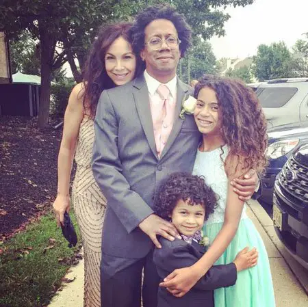 Ravi Cabot-Conyers with his parents and sister.