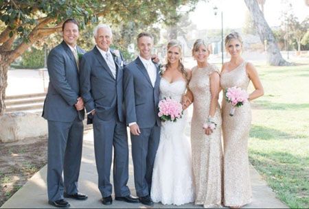 Valerie Ron and Cameron ELy at their daughter's wedding.