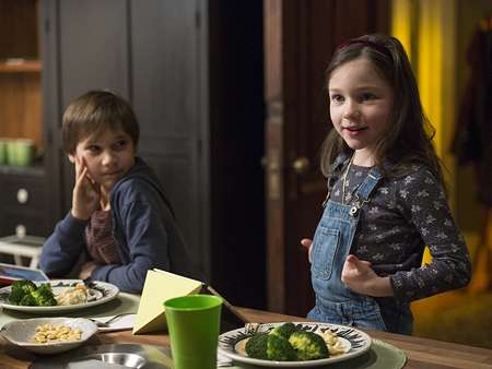 Alexa Swinton in the pilot episode of Billions as Eva Rhodes.