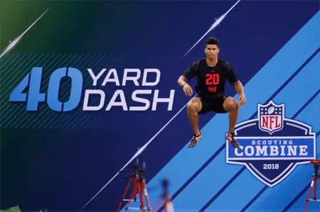 Allen Lazard at his Combine.