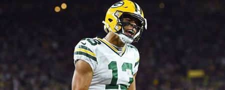 Allen Lazard in Packers gear.