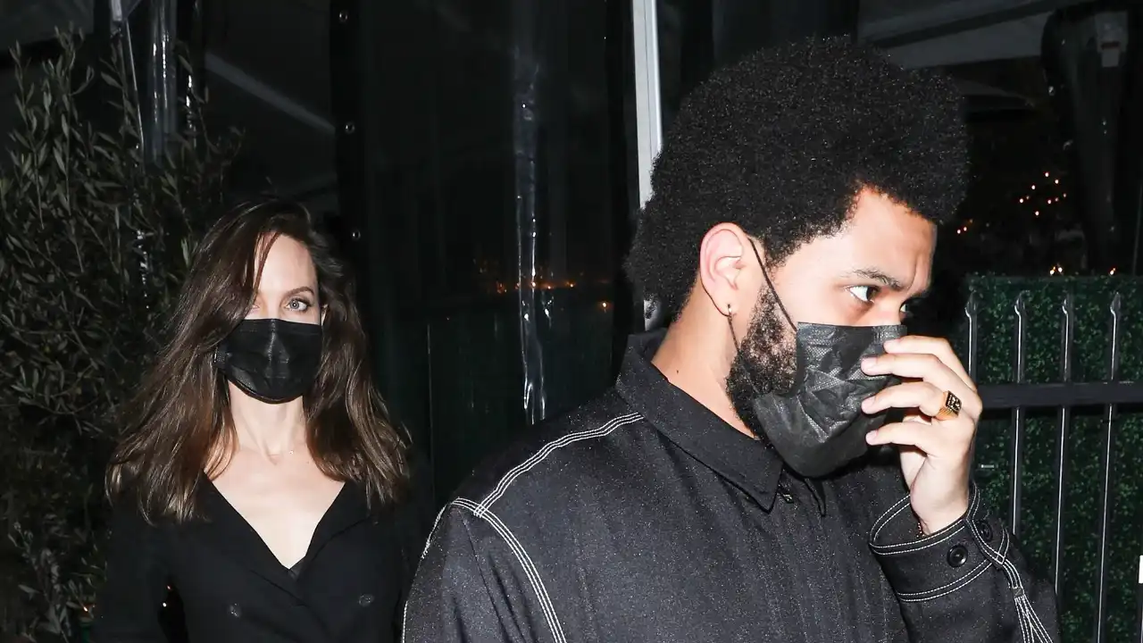 The Weeknd was rumored to be dating Angelina Jolie in 2021. celebsindepth.com