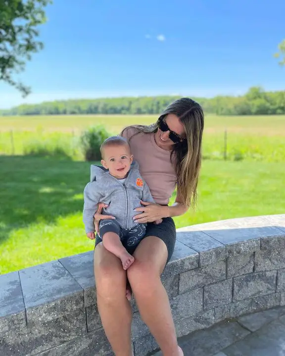 Ashley Hesseltine with her nephew. celebsindepth.com 
