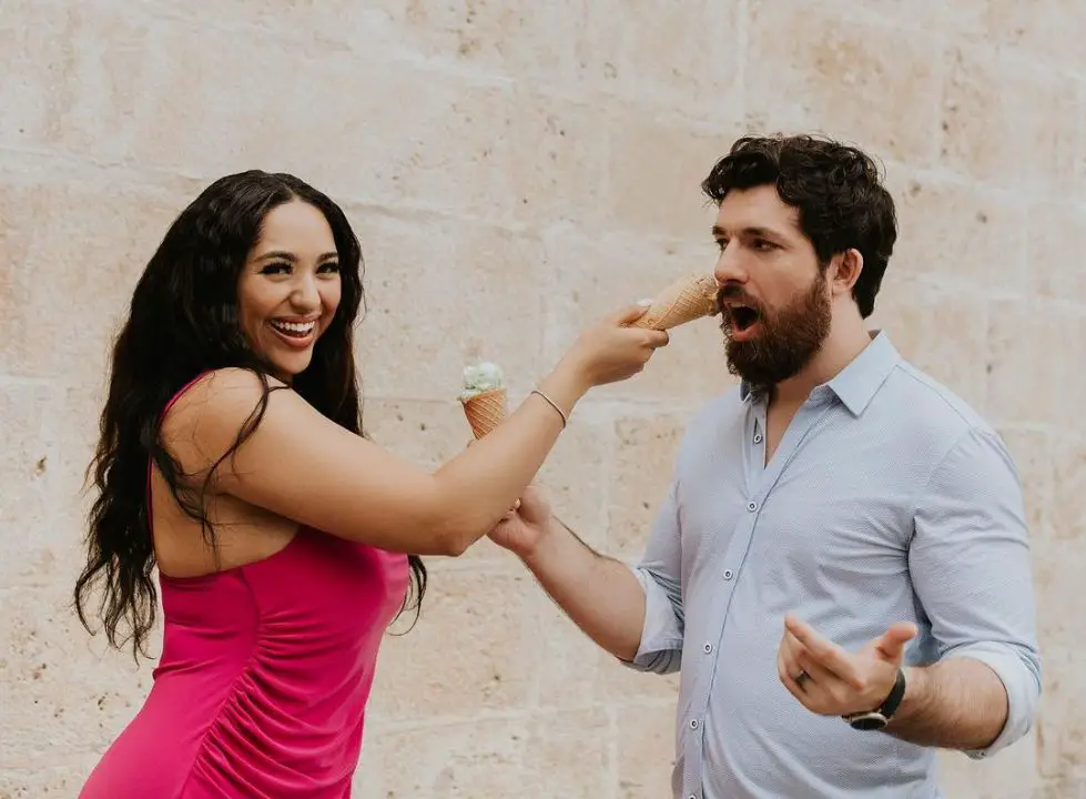 Bliss Poureetezadi with her partner, Zack. celebsindepth.com