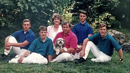 Brandon Fugal and his family, parents and three brothers.
