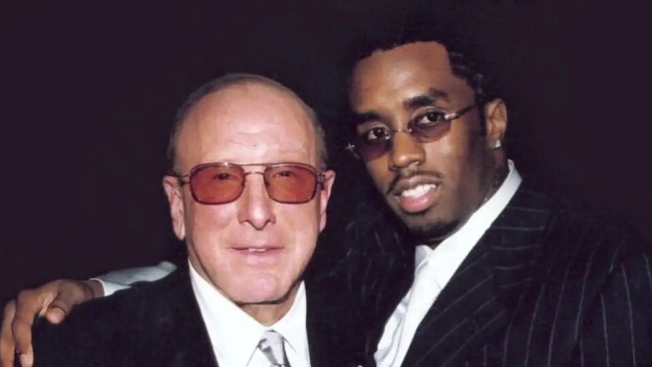 Clive Davis with his friend, Diddy.
