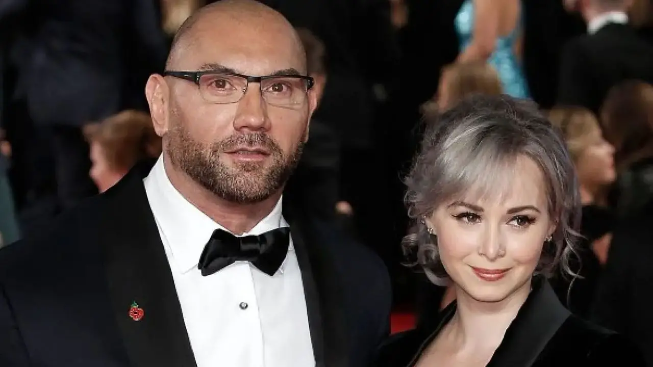 Dave Bautista with his ex-wife, Sarah Jade.