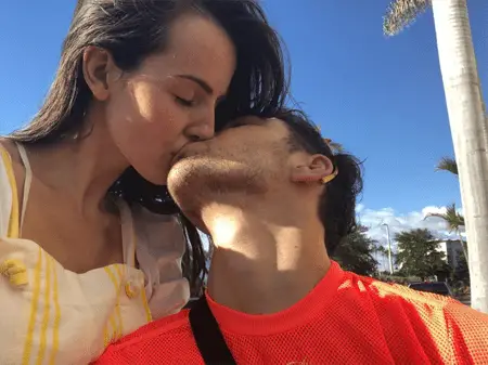 Emily Cannon with her husband Max Schneider.