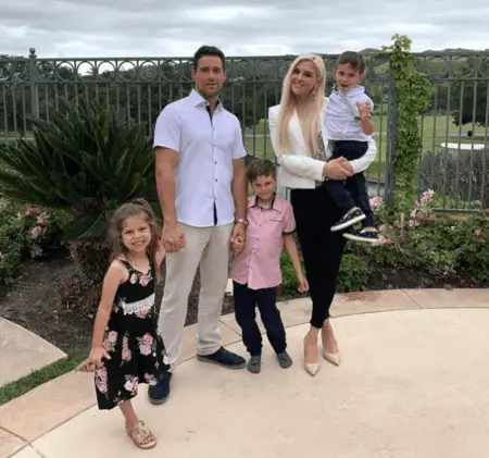 Husband and wife duo Matthew Kirschenheiter and Gina Kirschenheiter with their three kids.