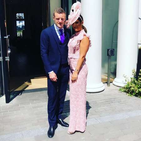 Rebekah Vardy with her husband Jamie Vardy.