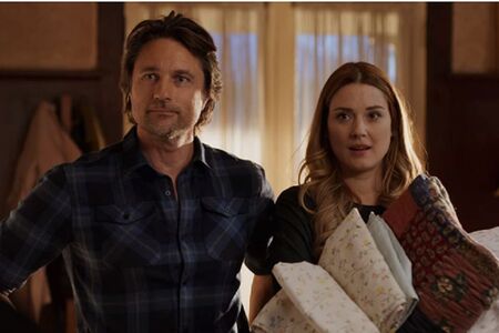 Martin Henderson and Alexandra Breckenridge star together as Jack Sheridan and Melinda Monroe, respectively, in Virgin River.