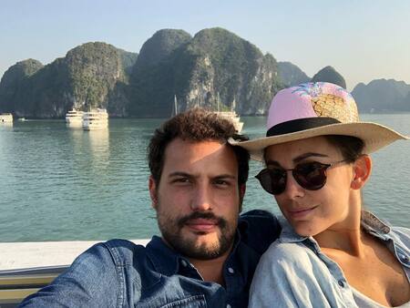 Roberto Urbina with his girlfriend Maria Elisa Camargo.