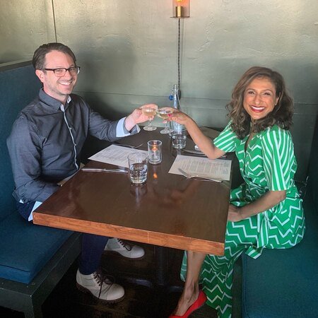 Sarayu Rao Blue celebrating the fifth marriage anniversary with her husband Jonathan M. Blue.
