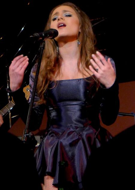 Mr. Bean Rowan Atkinson daughter Lily Sastry during her cabaret show.