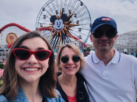 Ashley Boettcher with her parents.
