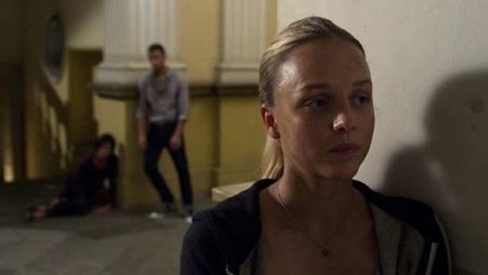 Georgina Beedle as Mykaela Peirce in Apocalypse Pompeii (2014).