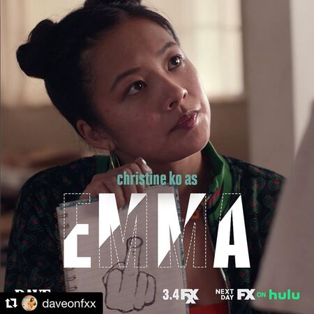Christine Ko plays the role of Emma on FX comedy 'Dave.'