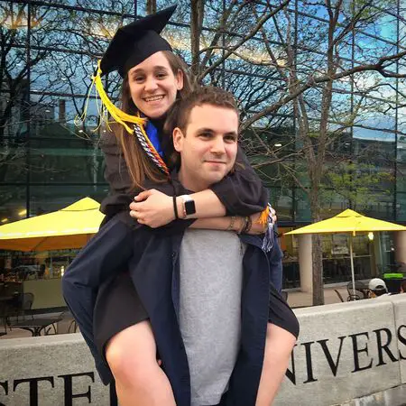 Alan Aisenberg at his sister Gabriela Aisenberg's graduation.