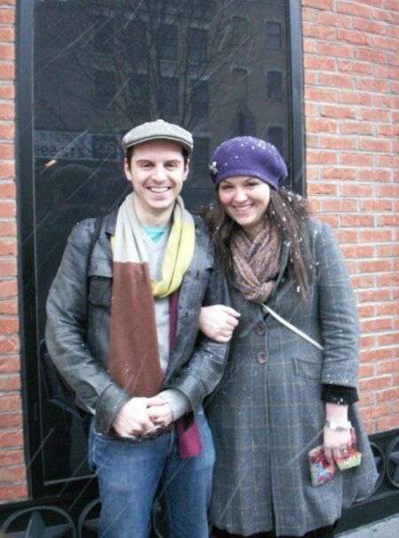 Black Mirror actor Andrew Scott with his younger sister Hannah.