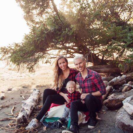 'See' star Christian Sloan with his wife and son; a beautiful family.
