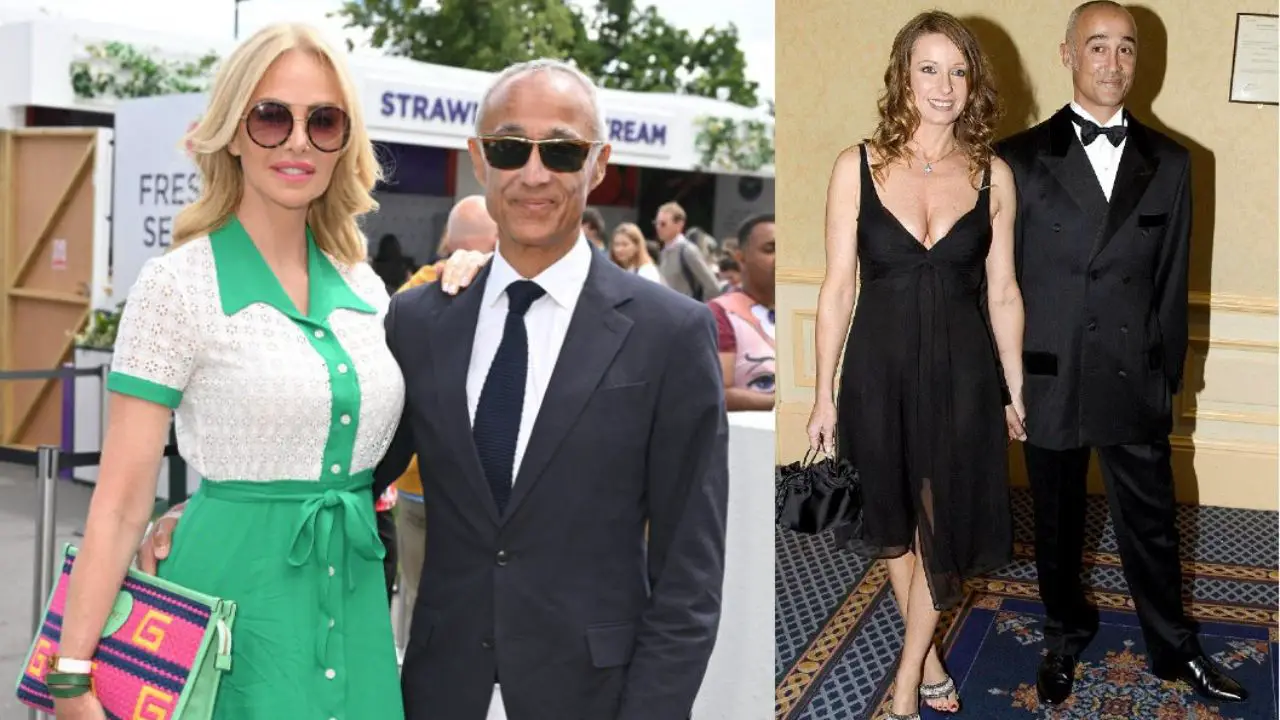 Picture of Andrew with his current girlfriend and with his ex-wife. celebsindepth.com