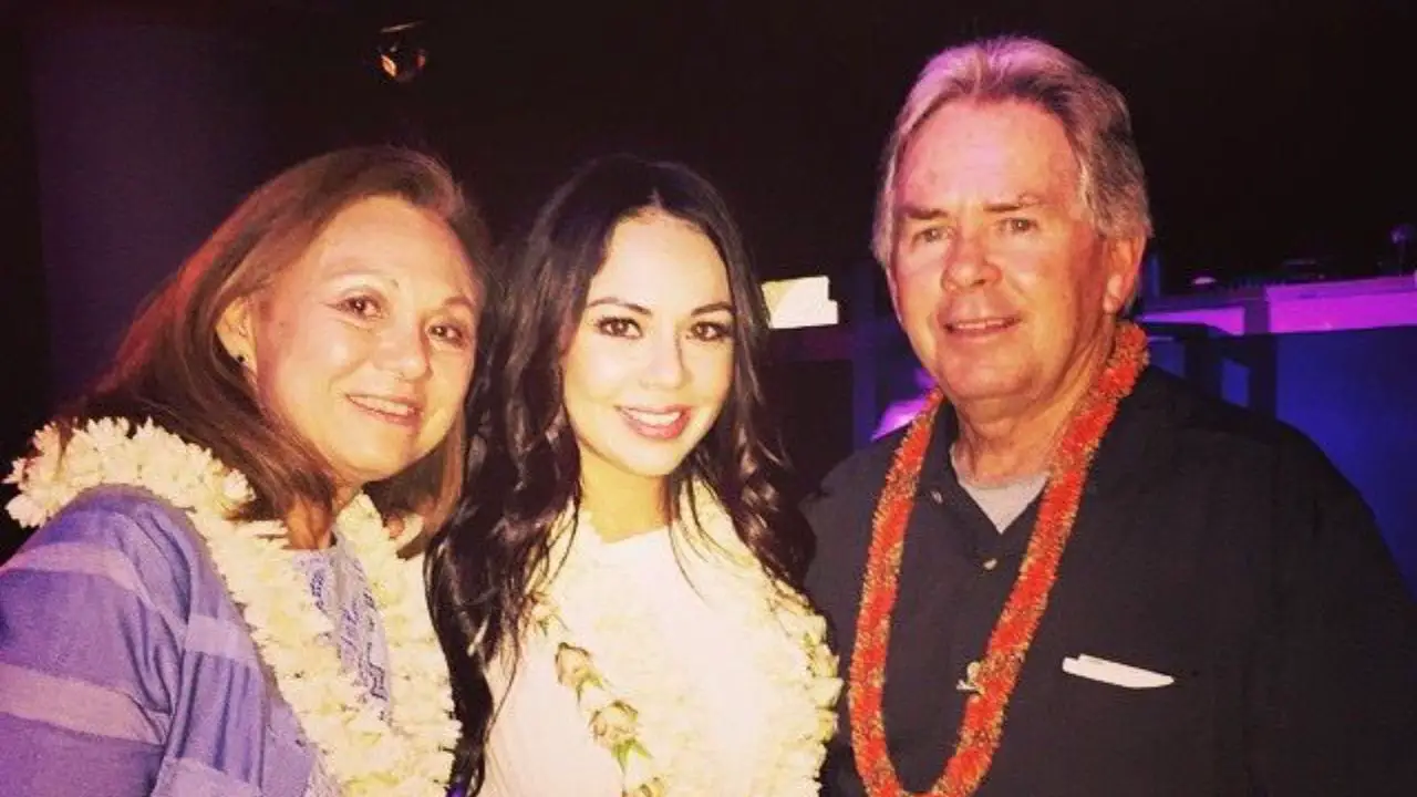 Janel Meilani with her parents. celebsindepth.com