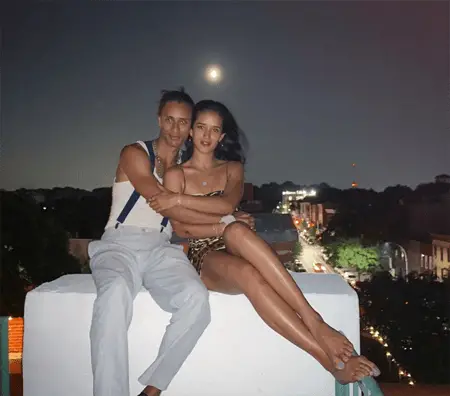Yadira and her boyfriend on top of the roof.