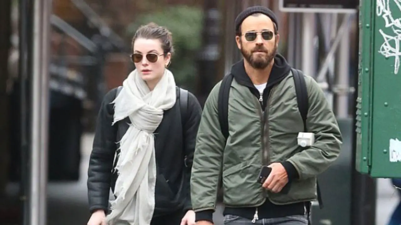 Justin Theroux with his then-rumored girlfriend, Lauren Norvelle.