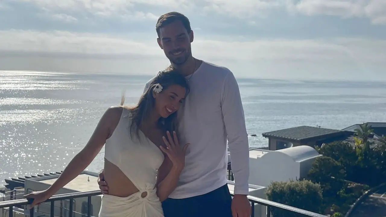 Katie Austin and her boyfriend-turned-fiancé, Lane Armstrong.