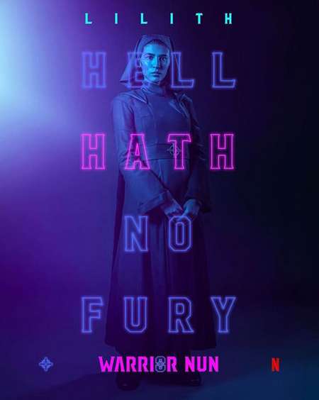 Lorena Andrea plays Sister Lilith in the Netflix series Warrior Nun.